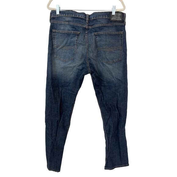 Signature Levi Strauss and Co Slim Straight Denim Jeans Size 36 Blue Dark Wash - Picture 2 of 7